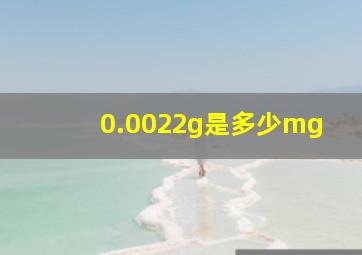 0.0022g是多少mg