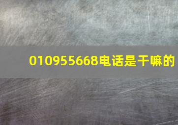 010955668电话是干嘛的