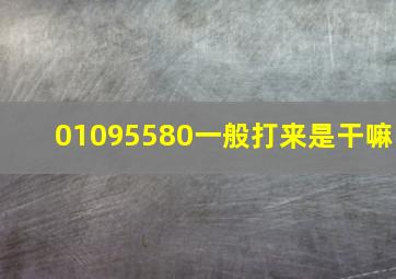 01095580一般打来是干嘛