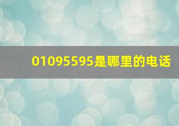 01095595是哪里的电话