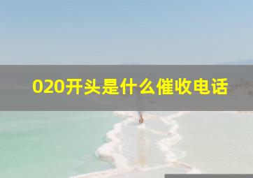 020开头是什么催收电话