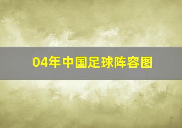 04年中国足球阵容图