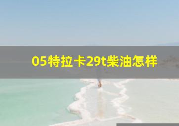 05特拉卡29t柴油怎样