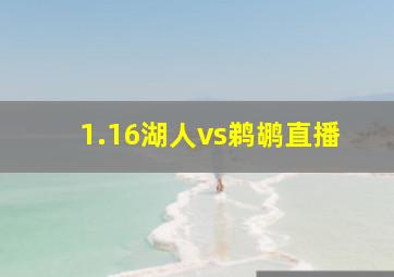 1.16湖人vs鹈鹕直播