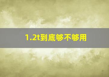 1.2t到底够不够用