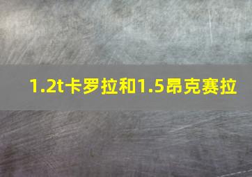 1.2t卡罗拉和1.5昂克赛拉