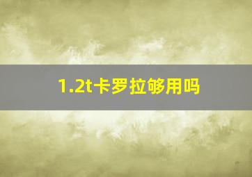 1.2t卡罗拉够用吗