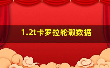 1.2t卡罗拉轮毂数据