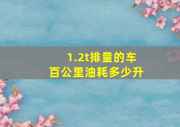 1.2t排量的车百公里油耗多少升