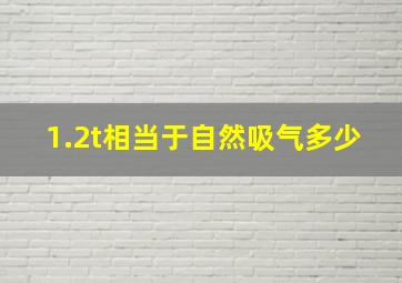 1.2t相当于自然吸气多少