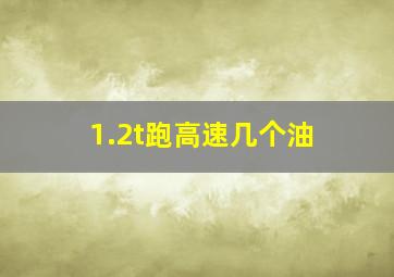 1.2t跑高速几个油