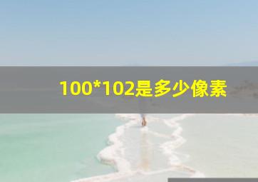 100*102是多少像素