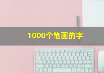 1000个笔画的字