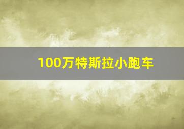 100万特斯拉小跑车