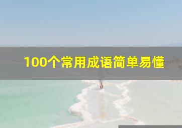 100个常用成语简单易懂