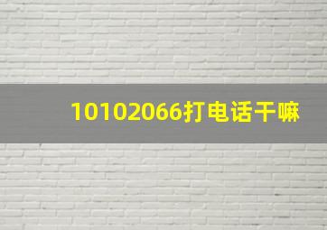 10102066打电话干嘛