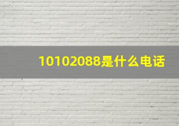 10102088是什么电话