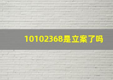 10102368是立案了吗