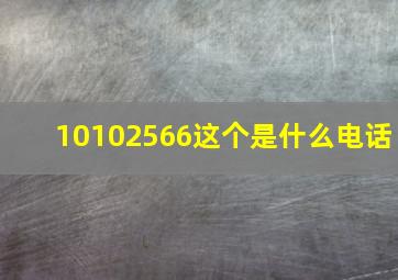 10102566这个是什么电话