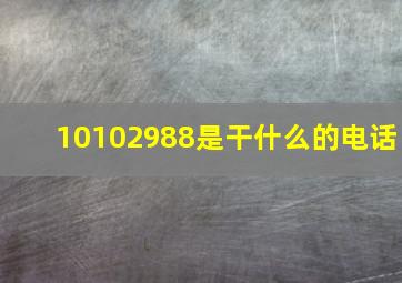 10102988是干什么的电话