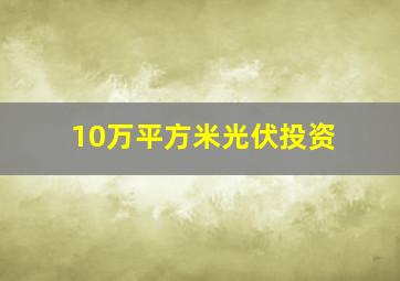 10万平方米光伏投资