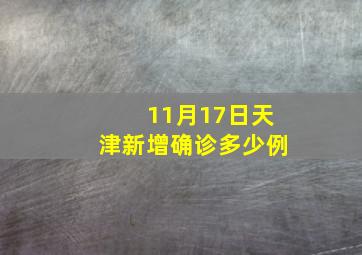 11月17日天津新增确诊多少例