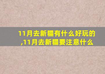 11月去新疆有什么好玩的,11月去新疆要注意什么