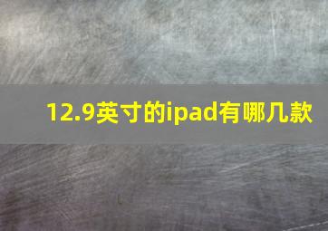 12.9英寸的ipad有哪几款