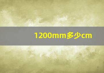 1200mm多少cm