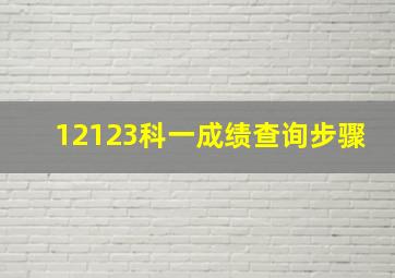 12123科一成绩查询步骤