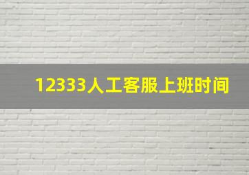 12333人工客服上班时间