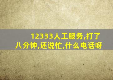 12333人工服务,打了八分钟,还说忙,什么电话呀