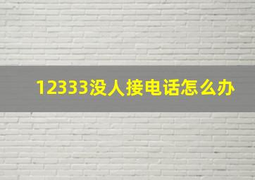 12333没人接电话怎么办