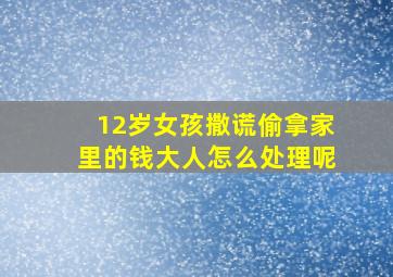 12岁女孩撒谎偷拿家里的钱大人怎么处理呢