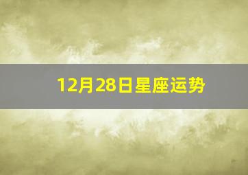 12月28日星座运势