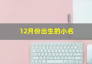 12月份出生的小名