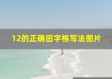 12的正确田字格写法图片