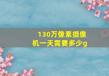 130万像素摄像机一天需要多少g