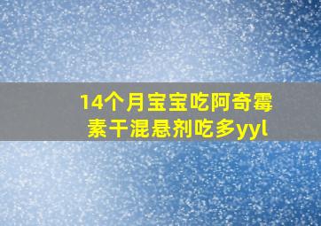 14个月宝宝吃阿奇霉素干混悬剂吃多yyl