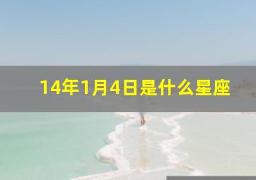 14年1月4日是什么星座