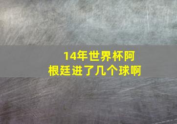 14年世界杯阿根廷进了几个球啊