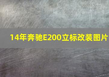 14年奔驰E200立标改装图片