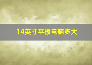 14英寸平板电脑多大