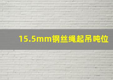 15.5mm钢丝绳起吊吨位