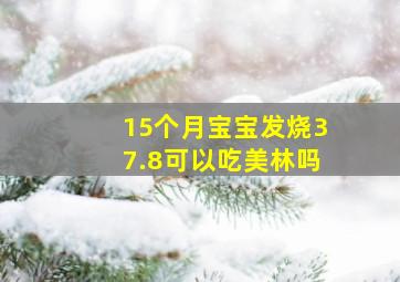 15个月宝宝发烧37.8可以吃美林吗