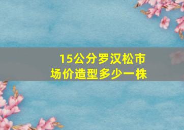 15公分罗汉松市场价造型多少一株