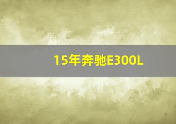 15年奔驰E300L