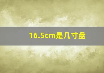 16.5cm是几寸盘