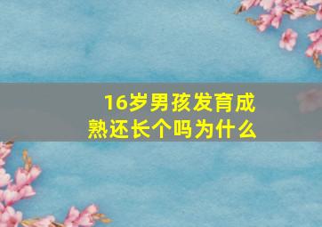 16岁男孩发育成熟还长个吗为什么