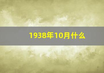 1938年10月什么